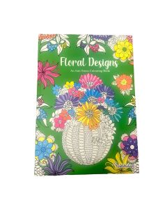 Floral Design Anti-Stress Colouring Book (H-P2878B)