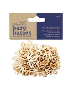 Wooden Shapes (40pcs) Butterfly - Bare Basics (H-PMA174523)