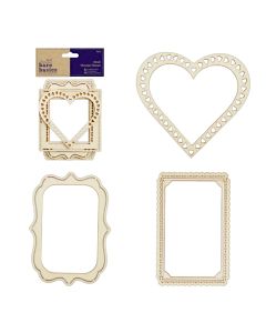 Wood Frames (4pcs) Small - Bare Basics (H-PMA174639)