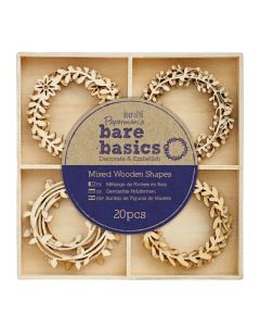 Wooden Shapes (20pcs) Wreaths - Bare Basics (H-PMA174692)