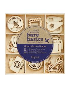 Wooden Shapes (45pcs) Travelling - Bare Basics (H-PMA174697)