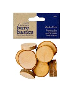 Wooden Discs (16pcs) - Bare Basics (H-PMA174713)