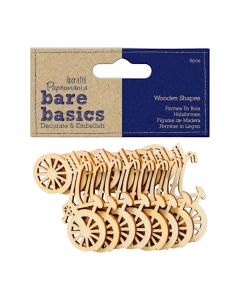 Wooden Shapes (8pcs) - Bicycle - Bare Basics (H-PMA174749)