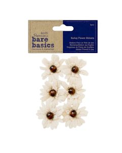 Burlap Flowers (6pcs) Bead - Bare Basics (H-PMA174859)