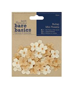 Burlap Mini Flowers (32pcs) - Bare Basics (H-PMA174867)