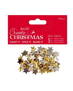 Create Christmas Star Gems 100 Pieces - Gold (H-PMA351909)