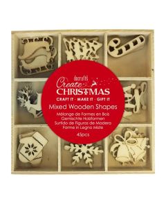 Create Christmas Wooden Shapes - Christmas Icons 45 Pieces (H-PMA359933)