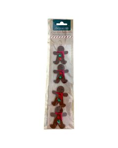 Gingerbread Man Christmas Felt Embellishment (H-XCR0015B)