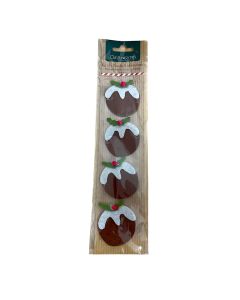 Christmas Pudding Christmas Felt Embellishment (H-XCR0015D)