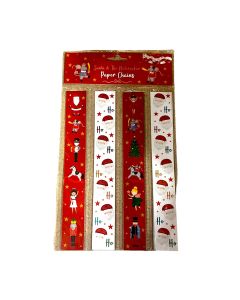 Christmas Santa & the Nutcracker Paper Chains (H-XM6637)