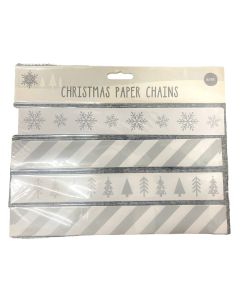 Christmas Paper Chains 36pk - Silver (H-XMA5633B)