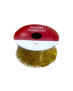 Gold Tinsel Ribbon 3m (H-XMA5693C)