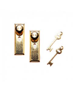 HW1114 - 1:12 Scale Door Knob and Key Plate with Key
