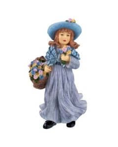 HW3097 Victorian girl with Flower Basket