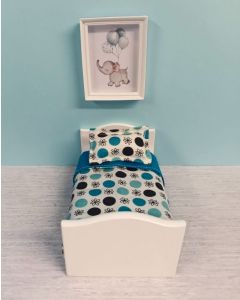 JJ0003 - Single Bedding - Blue Dots with Flowers