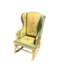 JY0178 - Cream and Blue Rocking Chair