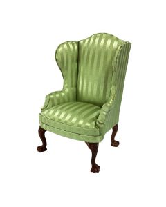 JY0232 - Wingback Armchair with Green Upholstery
