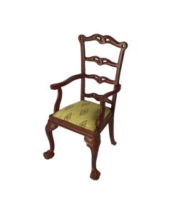 JY0242 - Carver Dining Chair with Green Upholstery