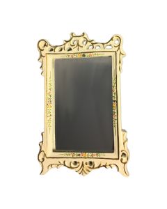 JY0295 - White Hand Painted Mirror