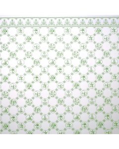 MJ024 - Green and White Dutch Tile Paper