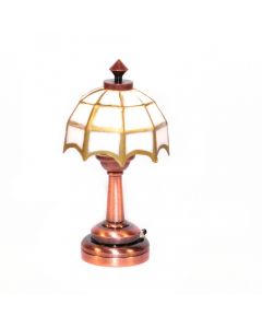 LT7413 White Tiffany style table lamp