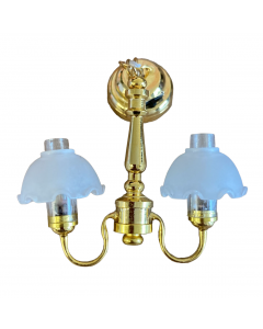 LT7510 - Two Arm Fluted Chandelier - Warm White Battery Light