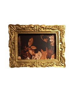 MC017 Gold and black foliage picture in an ornate gold frame