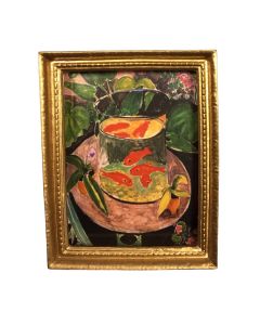 MC208 - Goldfish picture in a gold frame
