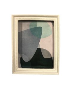 MC308 - Large geometric picture in a white frame