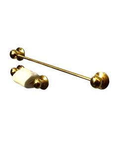 MC3187N - Brass Towel Rack And Toilet Roll Holder