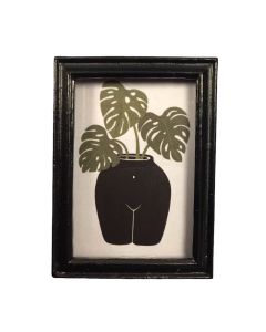 MC405 - Naked plant pot picture in black frame