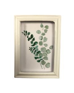 MC507 - Eucalyptus leaves picture in white frame