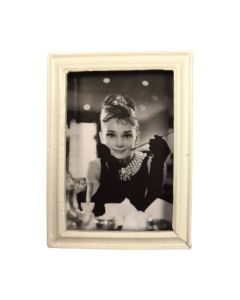 MC508 - Audrey Hepburn picture in white frame