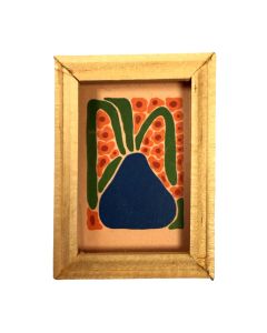 DISCONTINUED - Picture of retro blue vase art 
