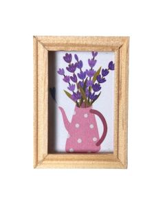 MC806 - Picture of lavenders in purple spot watering can 