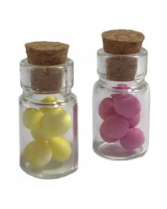 MG017 Pack of 2 jars of gobstoppers pink and yellow