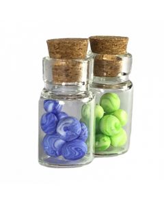 MG018 Pack of 2 jars of gobstoppers, green and blue