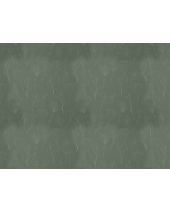 R019 - Green And Gold Floral Print Wallpaper