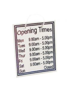 MS031 - Opening Times Sign