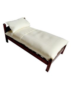 E9113 - Brass Double Bed & Covers