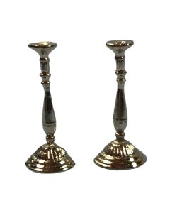 D2372 - Pair of Silver Candle Sticks