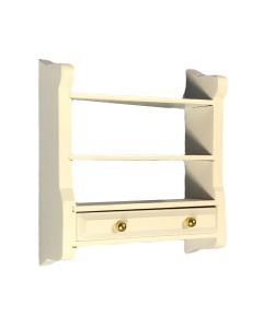 DF011 - White Shelf Unit with Drawer