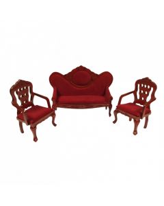 DF108 - 1:12 Scale Upholstered Sofa and 2 Chairs
