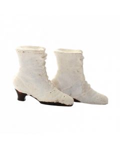 E4346 - White 'Lace-up' Boots