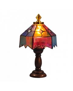 E7047 - Coloured 'Tiffany' Lamp