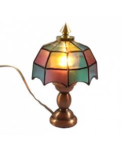 LT1012 - Coloured Tiffany Lamp (DE011A)