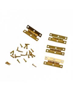 LT 91166 - Miniature Brass Hinges with Nails (pk4)