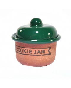 CP023GR - Cookie Jar with Green Glaze