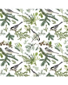 Birds and Mistletoe Christmas Wallpaper (R101)