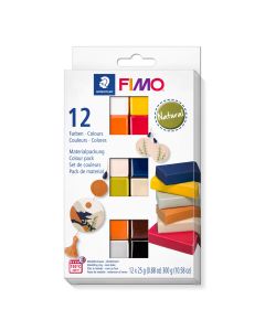SDF8023C124 - Fimo Soft 8023 C - Natural Colours - Box 12 Half Blocks, 25g